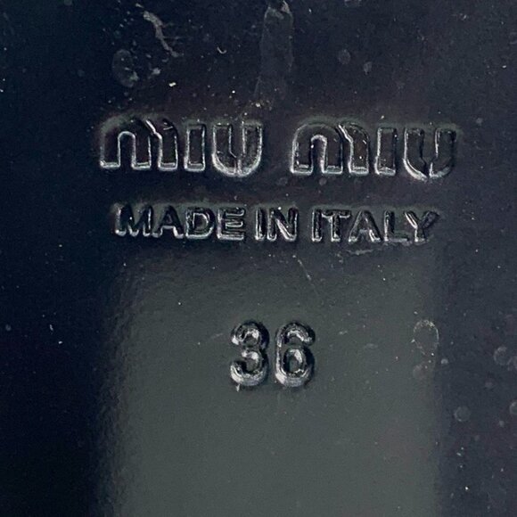 Miu Miu White Patent Leather Mary Jane High Heels Size 36 With Square Toe & 95mm - Picture 9 of 9